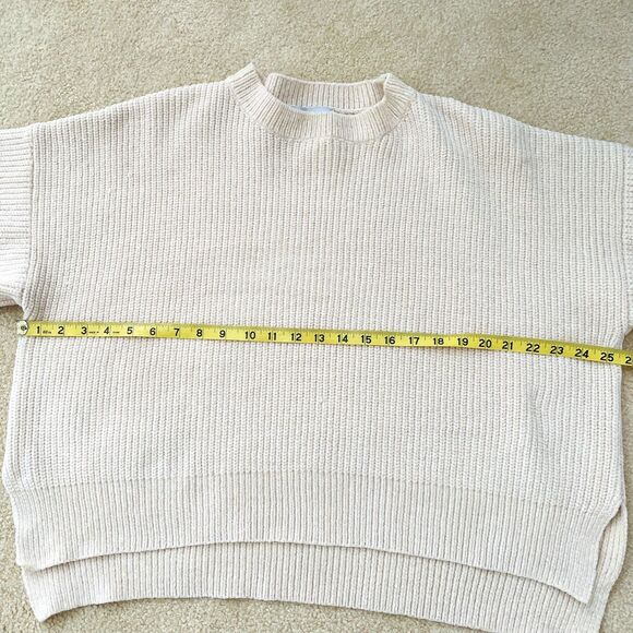 Wish Australia Women's Size S Cream Knit Pullover Sweater Crew Neck Long Sleeve - Picture 5 of 9